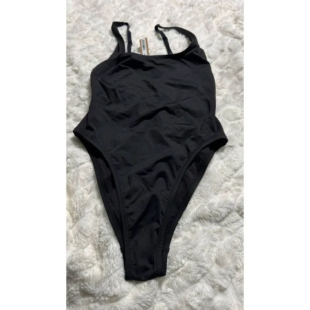 SWIM SCOOP NECK ONE PIECE Onyx